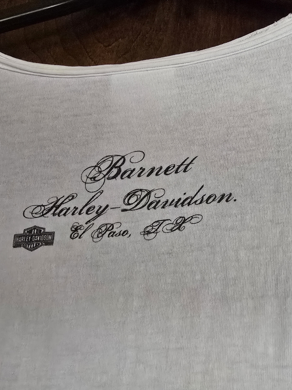 Harley-Davidson Rhinestone Script Logo Tank with Small Crest - Picture 2 of 2